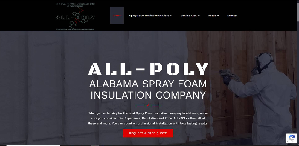 spray foam insulation website design