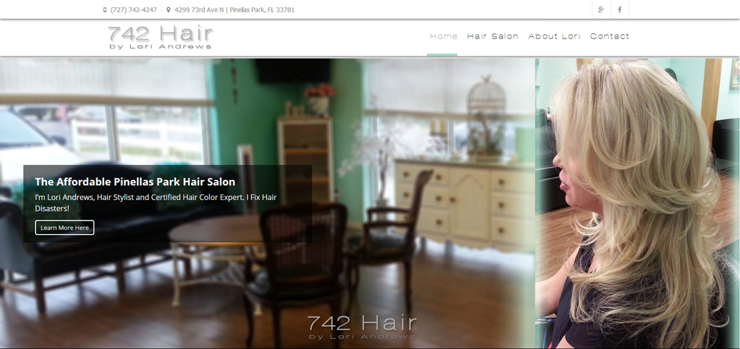 hair salon website design