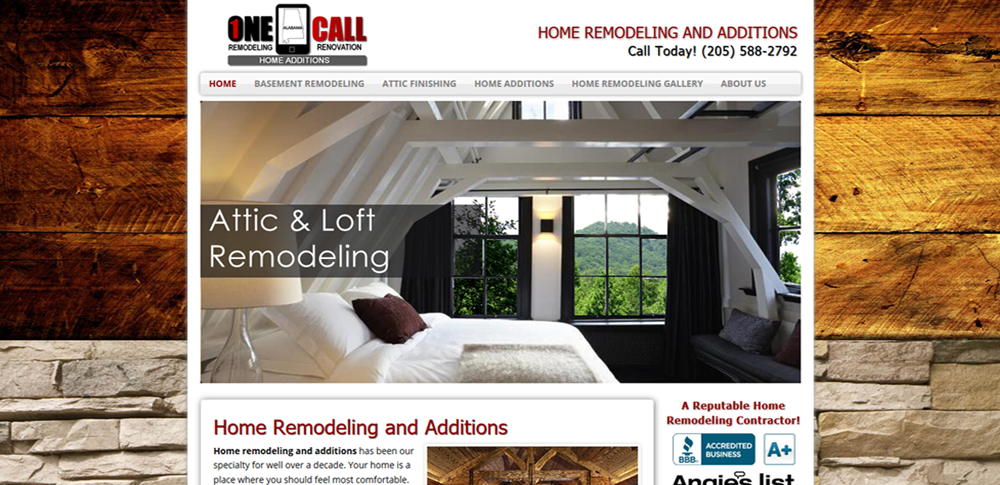 remodeling contractor website design